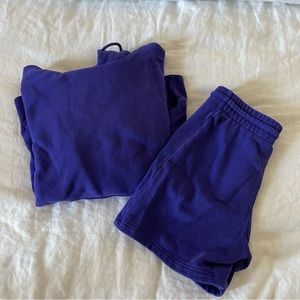 Aritzia TNA Hoodie and Sweatshorts Set